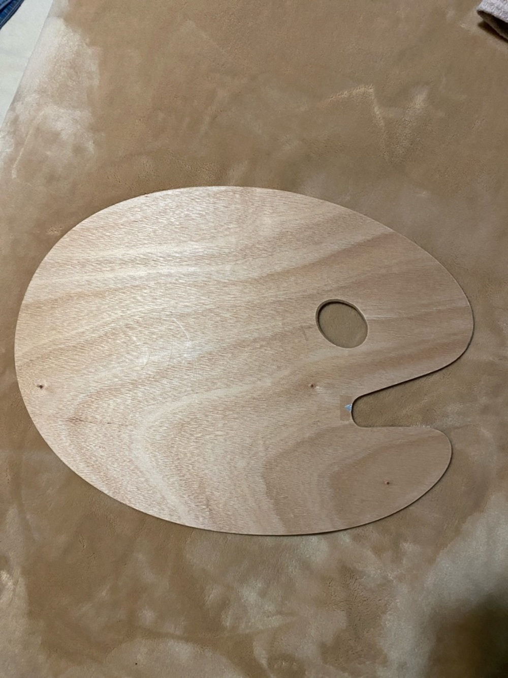 Wood Artist Palette - Natural Wood Finish Party Decor